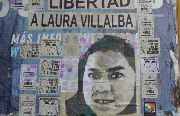 Argentina. Intervención artística del Frente Cultural Che Adelita en apoyo a la Campaña internacional Eran Niñas