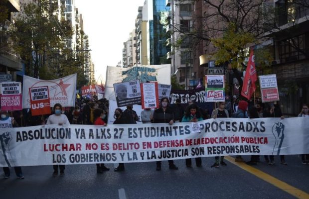 Argentina. En Córdoba y Buenos Aires: Marcharon por la absolución de estudiantes enjuiciados durante el gobierno de Macri