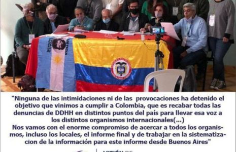 Colombia. Culminó su tarea la Misión Internacional de Solidaridad que recogió múltiples denuncias sobre violaciones de derechos humanos (video)
