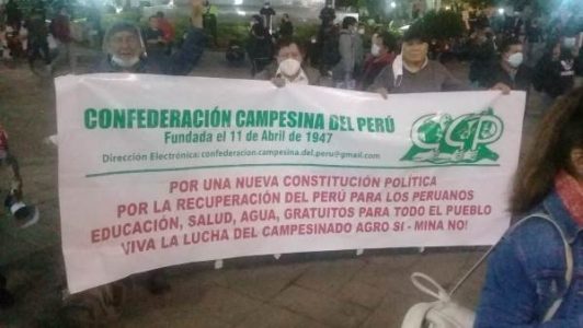 Perú. Confederación Campesina de Perú: Saluda la Proclamación del electo Presidente